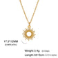 Lucktune Sun Moon Pendant Clavicle Chain Necklace Stainless Steel Bohemian Choker Necklace for Women Fashion New In Jewelry Gift
