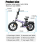 DEEPOWER G22 Electric Bicycle 2000W 48V 35AH 20Inch Fat Tire Electric Bike Folding Mountain Ebike Outdoor Adult Off-Road Bicycle
