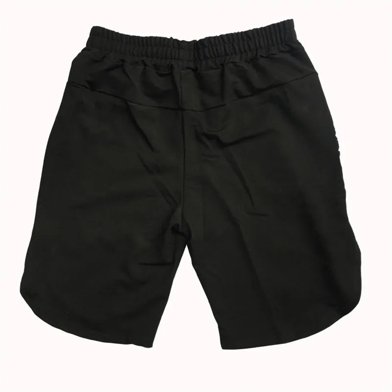 Pantalones cortos casuales de verano de algodón para hombre, para gimnasio, fitness, culturismo, entrenamiento, bermudas hasta la pantorrilla, pantalones cortos para correr, ropa deportiva