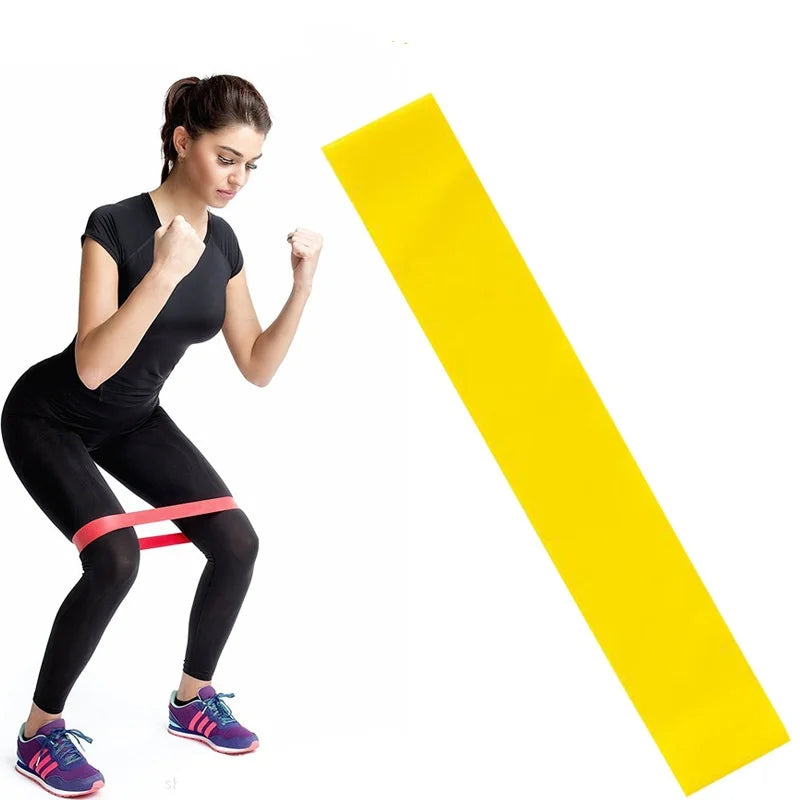 Bandas de resistencia deportivas de varios colores para yoga, equipo de gimnasio, TPE, bandas elásticas para fitness en casa, entrenamiento de fuerza para Pilates.