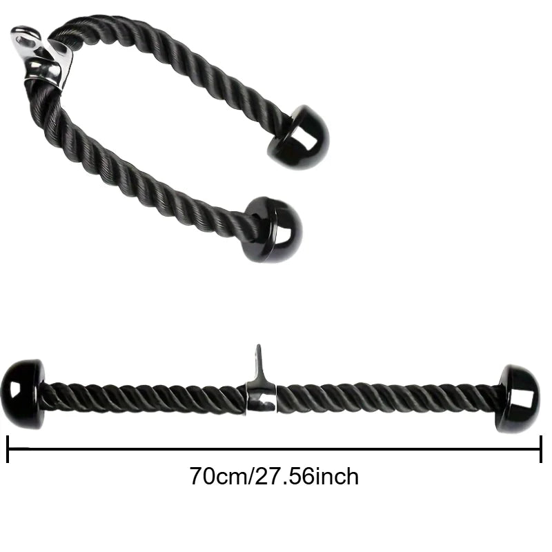 Équipement de portique pour l'entraînement des biceps, corde de traction à double tête, accessoires de gymnastique, poignée de presse inférieure pour triceps, muscles latéraux des triceps
