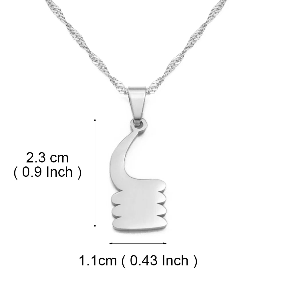 Anniyo African Symbol Pendant Necklaces Gold Color/Silver Color Ghanaian Gye Ethnic Jewelry Traditional Accessories #125321