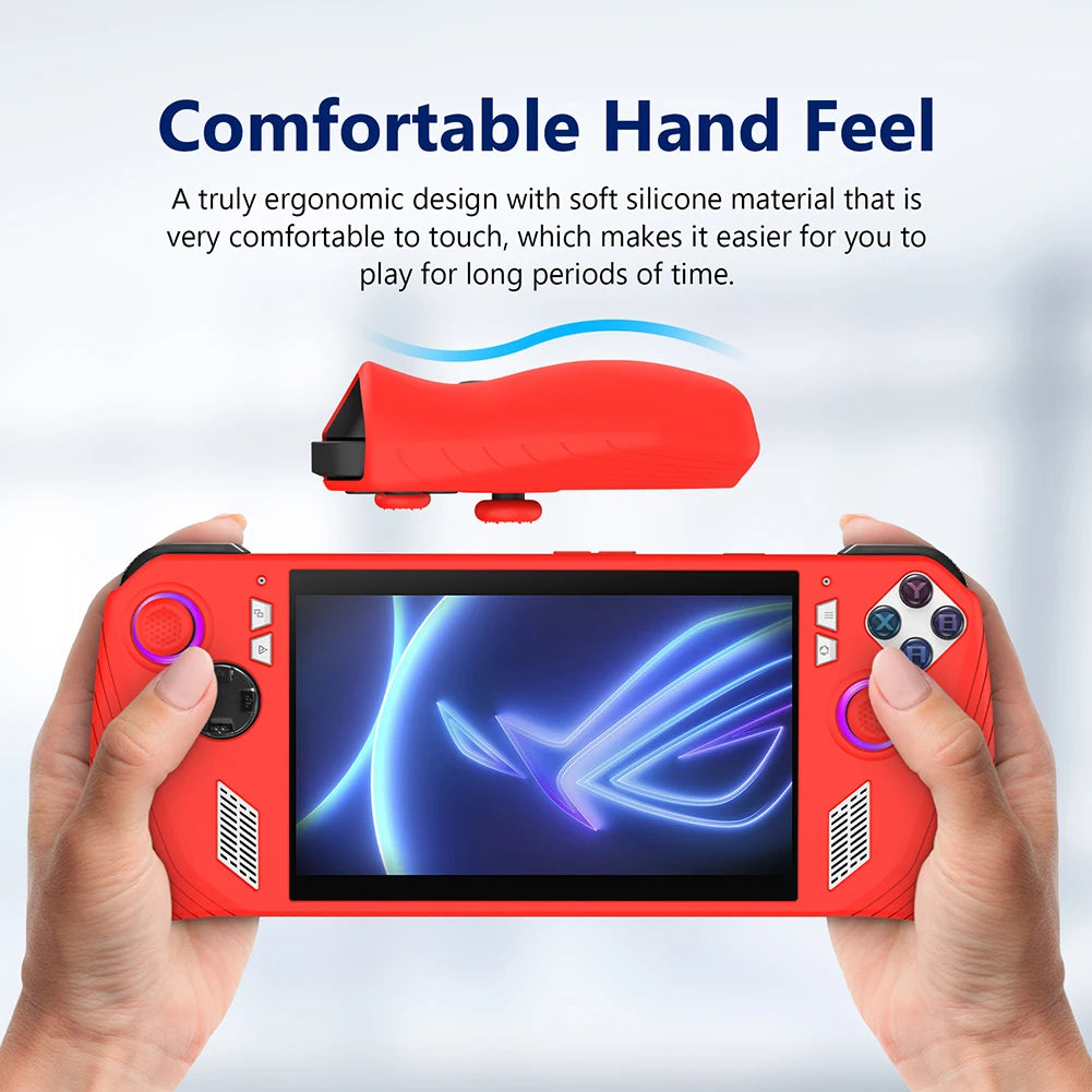 Soft Silicone Protective Cover Game Console Case Anti-Scratch Dustproof Protector Shell Sleeve for ASUS ROG Ally Game Accessorie