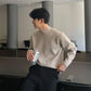 Autumn Winter Fashion Half High Collar Long Sleeve Solid Pullovers Men's Clothing Korean Bottoming Shirt All-match Knitting Tops