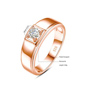 Luxury Men Moissanite Ring With Certificate 18k Gold 925 Silver 0.3ct D Color VVS1  Engagement Wedding Diamond Rings