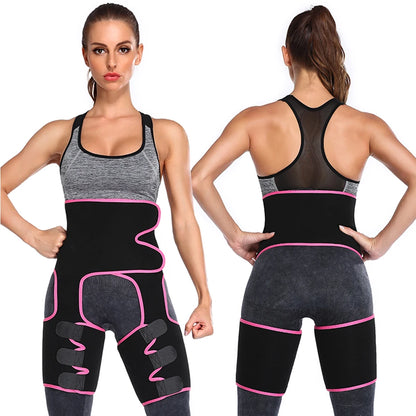 Ceinture amincissante 3 en 1 pour femme, gaine amincissante pour la taille et les cuisses, idéale pour l'entraînement, modelage du corps, perte de poids, rehaussement des fesses