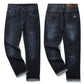 Pantalones vaqueros rectos holgados para hombre, de talla grande 42, 44, 46, 48, 50 y 52, clásicos, de negocios, elásticos, de marca, color negro y azul.