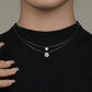 2025 New 2CT 8MM Round Moissanite Pendant Necklace Silver 925 Invisible Fishing Line Chain Necklaces for Women 0.5CT 1CT Diamond