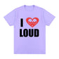 Chief Keef I Love Loud Same Style T Shirt Men's Fashion Hip Hop Short Sleeve T-shirt Casual Oversized T-shirts Streetwear Unisex