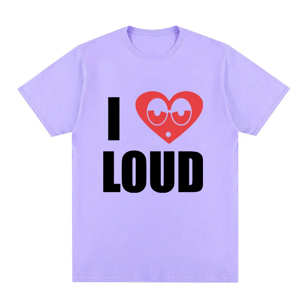 Chief Keef I Love Loud Same Style T Shirt Men's Fashion Hip Hop Short Sleeve T-shirt Casual Oversized T-shirts Streetwear Unisex