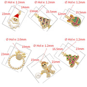 ZHUKOU christmas charms for jewelry making Lovely Christmas Tree series pendants DIY Handmade Jewelry Making accessories VD1383