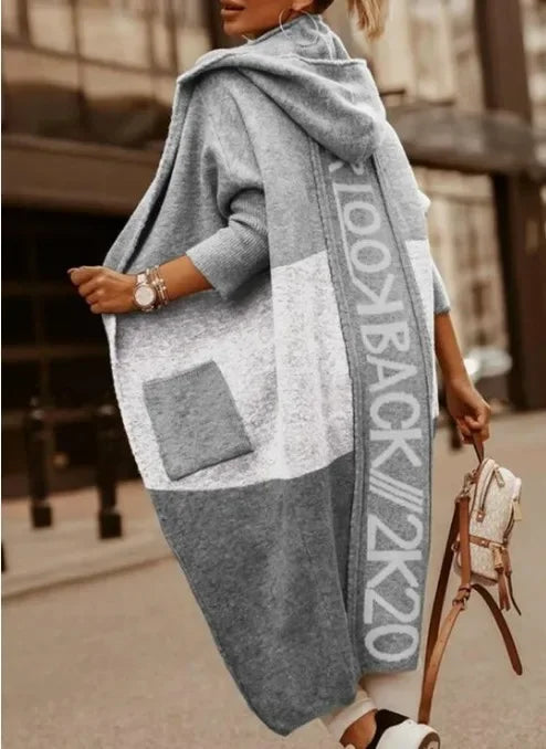 Cardigans Knit Sweater Women Spring Autumn Winter Letter Maxi Loose Soft Coat Jacquard Y2k E-girl Long Knitted Jacket Cardigan
