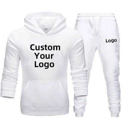 Personnalisez votre logo Vêtements de sport pour hommes Ensemble haut et pantalon Jogging décontracté Streetwear Joggings pour hommes S-4XL