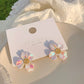 Boucles d'oreilles pendantes en forme de C en métal et acrylique pour femmes, style vintage, style pétale de café, tendance, nouvelle collection 2025