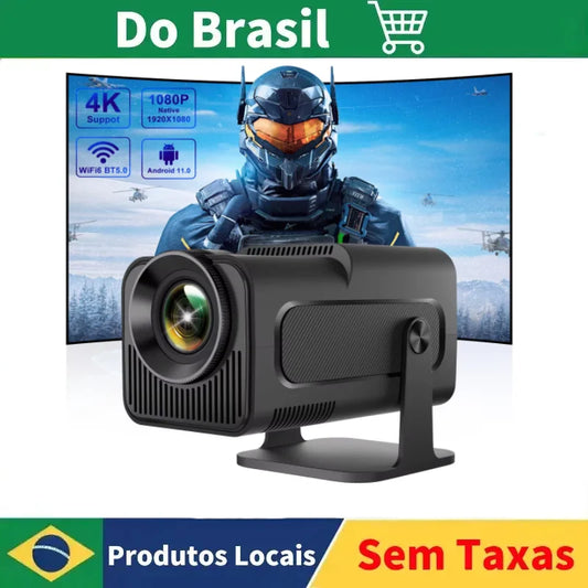Projecteur intelligent Salange HY320 Android 11 4K WiFi 6 BT5 390 ANSI HD 1920 x 1080P pour home cinéma, projecteur portable de poche pour bureau et extérieur