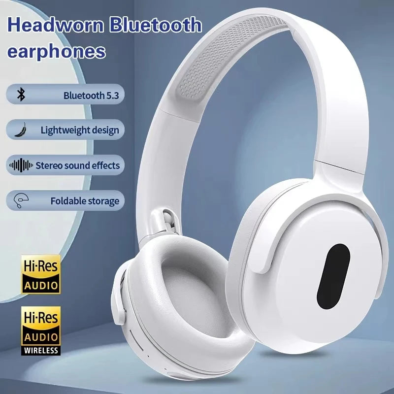 NEWMSNR Hifi Stereo Foldable Wireless Headphones Bluetooth Sports Earphones Noise Cancelling Headphones with Mic Gamer Headsets