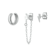ROXI Ear Jewelry Set Moon Star Lightning Suit Earrings for Women Fashion Jewelrys Hoop Earring Piercing Pendientes Casual