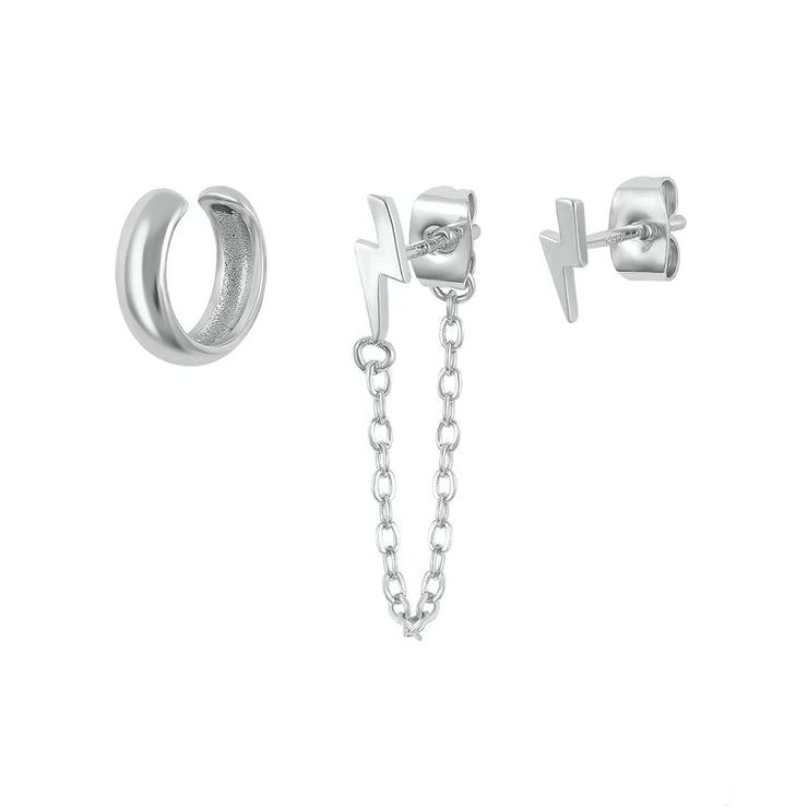 ROXI Ear Jewelry Set Moon Star Lightning Suit Earrings for Women Fashion Jewelrys Hoop Earring Piercing Pendientes Casual