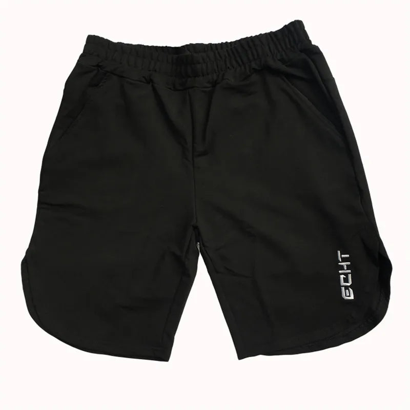 Pantalones cortos casuales de verano de algodón para hombre, para gimnasio, fitness, culturismo, entrenamiento, bermudas hasta la pantorrilla, pantalones cortos para correr, ropa deportiva