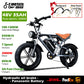 Bicicleta eléctrica IDOTATA-S7 para adultos, batería doble, 48 V, 70 Ah, 20 pulgadas, neumáticos anchos 4.0, bicicleta eléctrica para nieve y montaña, 2000 W