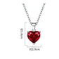 3ct Green Simulated Nano Emerald 925 Sterling Silver Heart Pendant Necklace for Women Gemstones Choker Colar de Prata