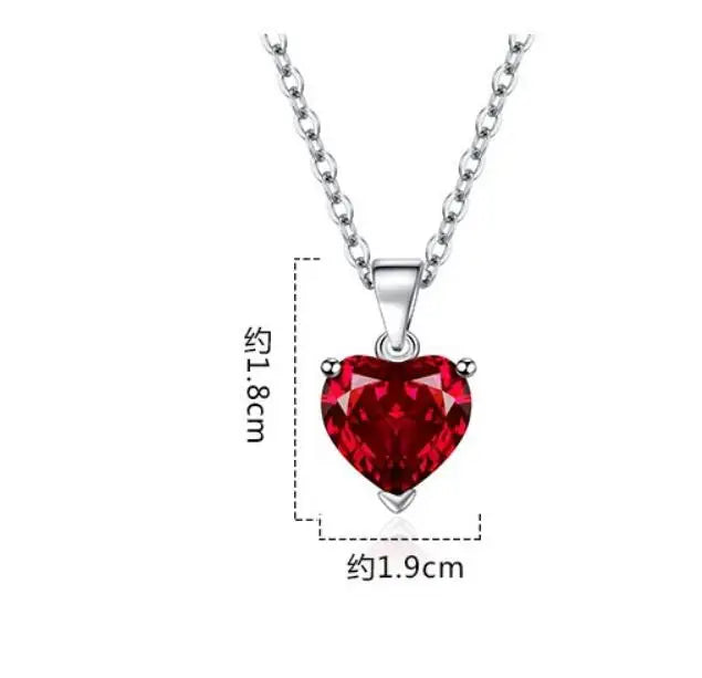 3ct Green Simulated Nano Emerald 925 Sterling Silver Heart Pendant Necklace for Women Gemstones Choker Colar de Prata