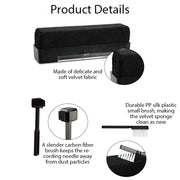 Hot Sale Anti-Static Velvet Brush Phonograph Cleaning Brush Dust Remover for CD/LP Vinyl Phonograph Turntable Player Accessories