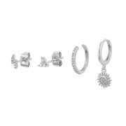 ROXI Ear Jewelry Set Moon Star Lightning Suit Earrings for Women Fashion Jewelrys Hoop Earring Piercing Pendientes Casual