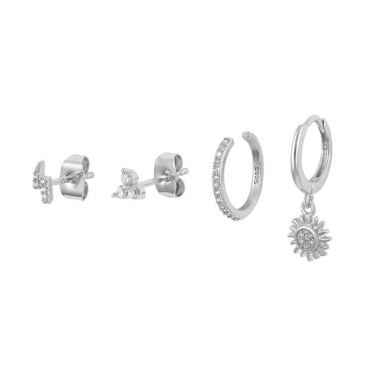 ROXI Ear Jewelry Set Moon Star Lightning Suit Earrings for Women Fashion Jewelrys Hoop Earring Piercing Pendientes Casual