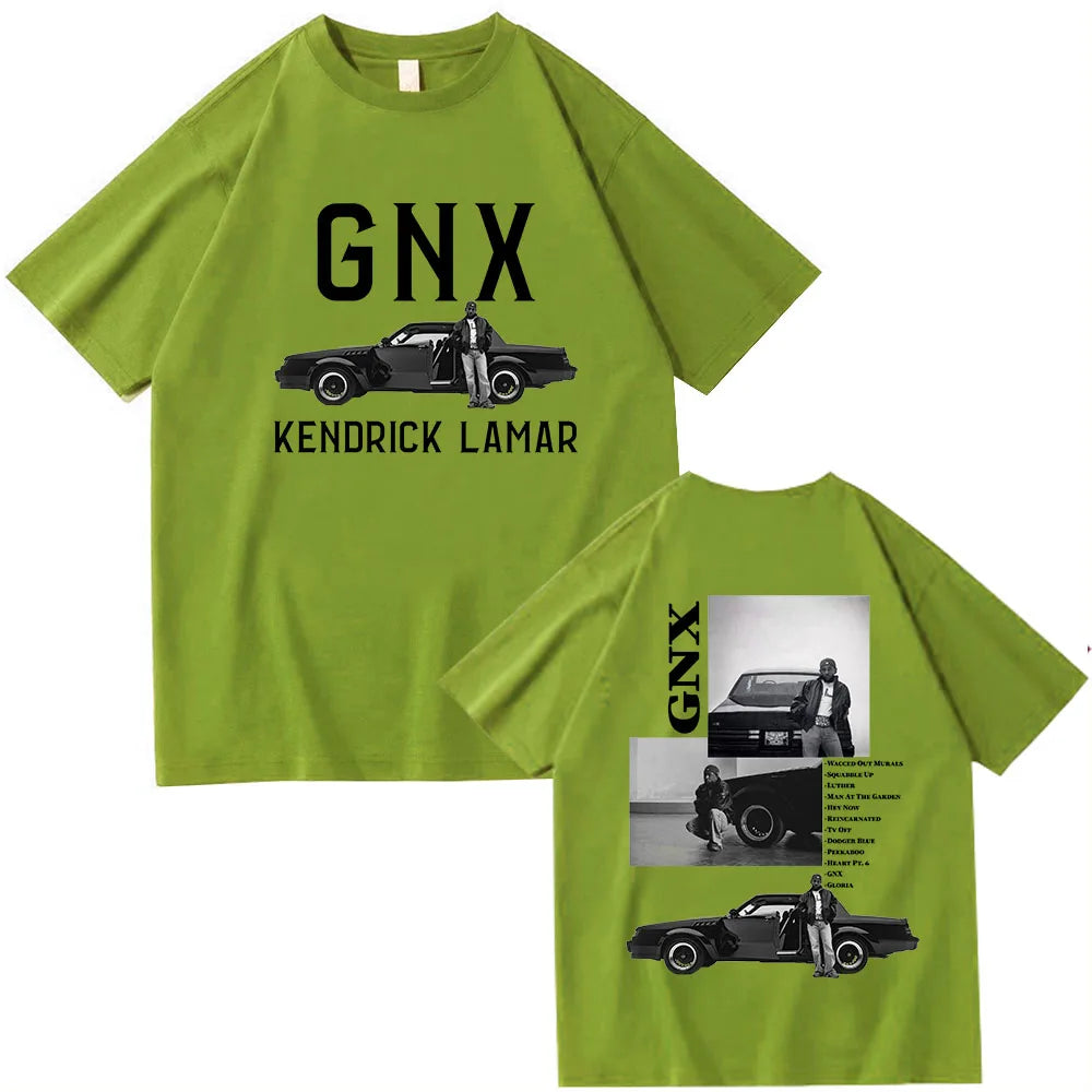 Kendrick Lamar GNX Tour T-Shirts Unisex Harajuku O-Neck Short Sleeve Shirts Commemorative Shirt